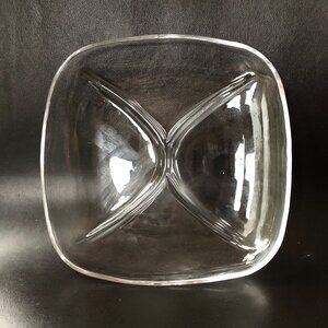 Vintage Crystal heavy Square Snack dish-Caldier Italy-8.5"